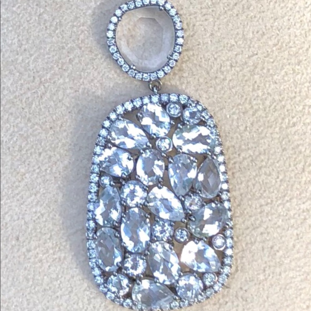SOLD❌14k Meira T White Sapphire and Diamond neckla - Picture 2 of 8